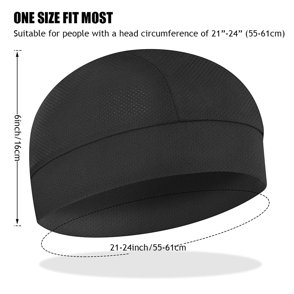 3PCS Skull Cap Helmet Liner Running Cycling Beanie Hat Sweat Wicking Men Women