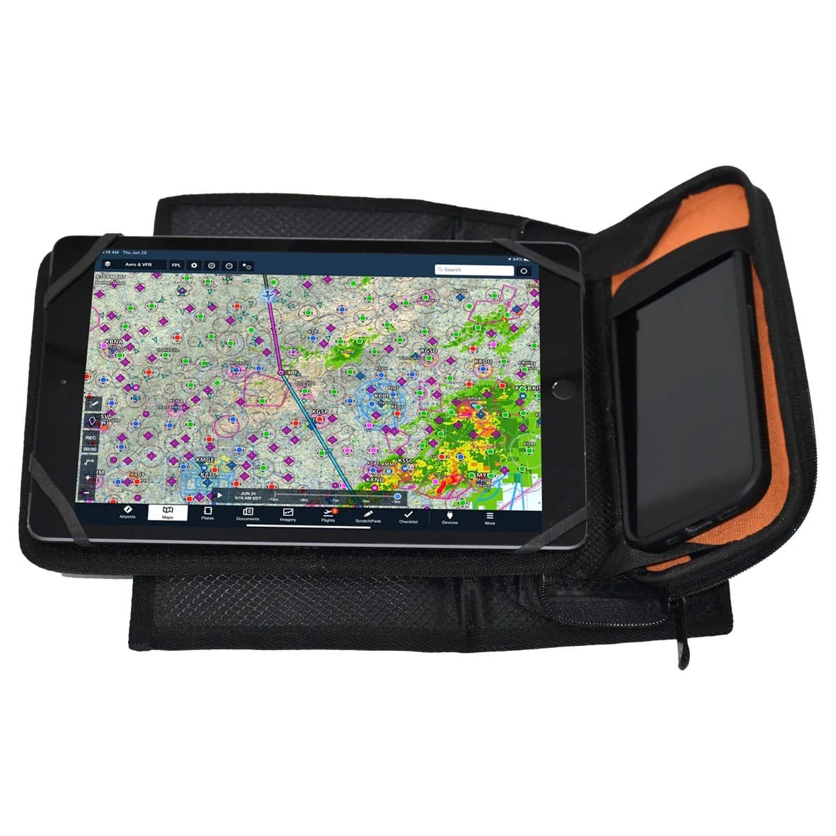 FLIGHT OUTFITTERS iDeck Large Non-Slip Rotating Aviation Travel iPad Kneeboard