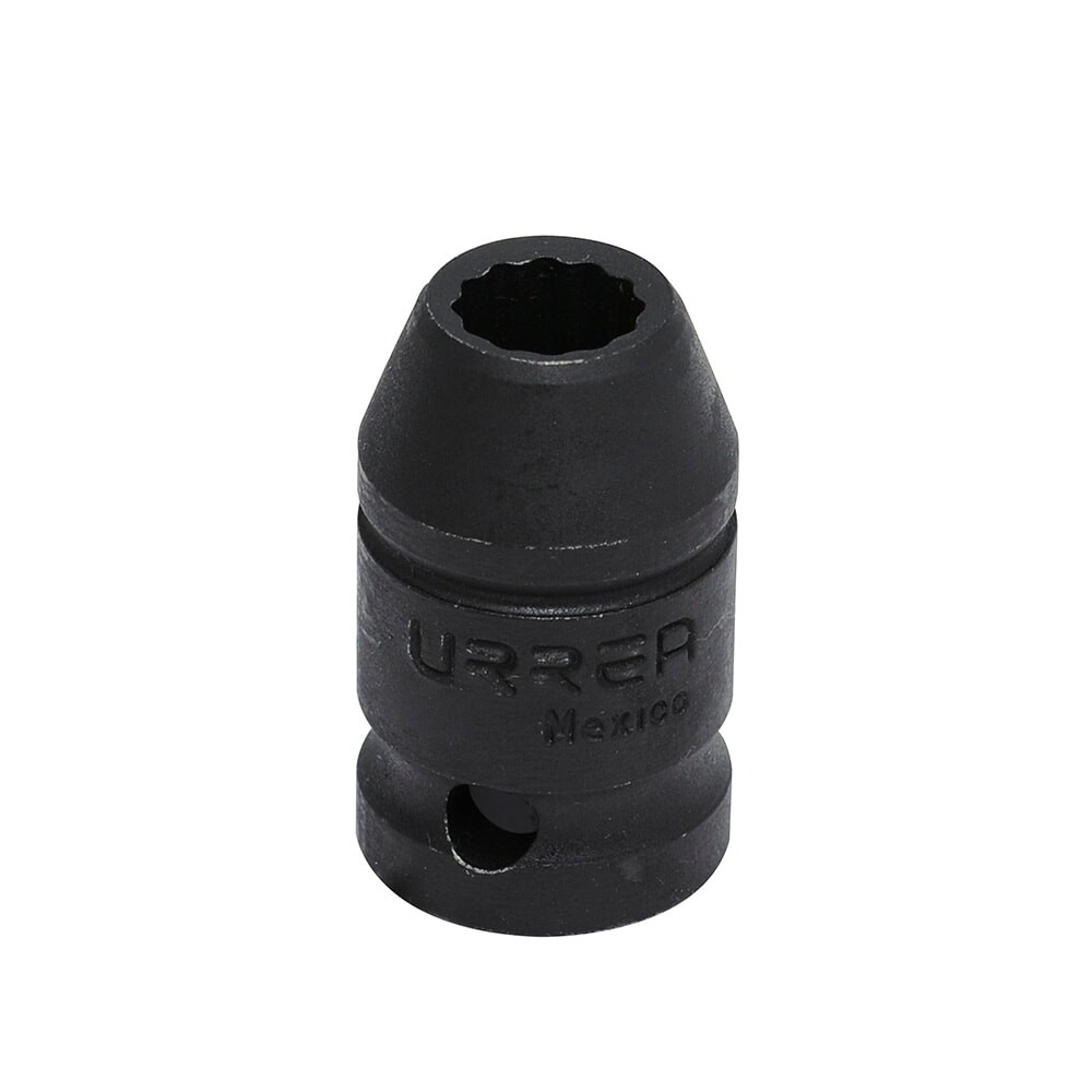 URREA 7418 1/2" Drive Black Standard Impact Socket 12 Point 9/16"