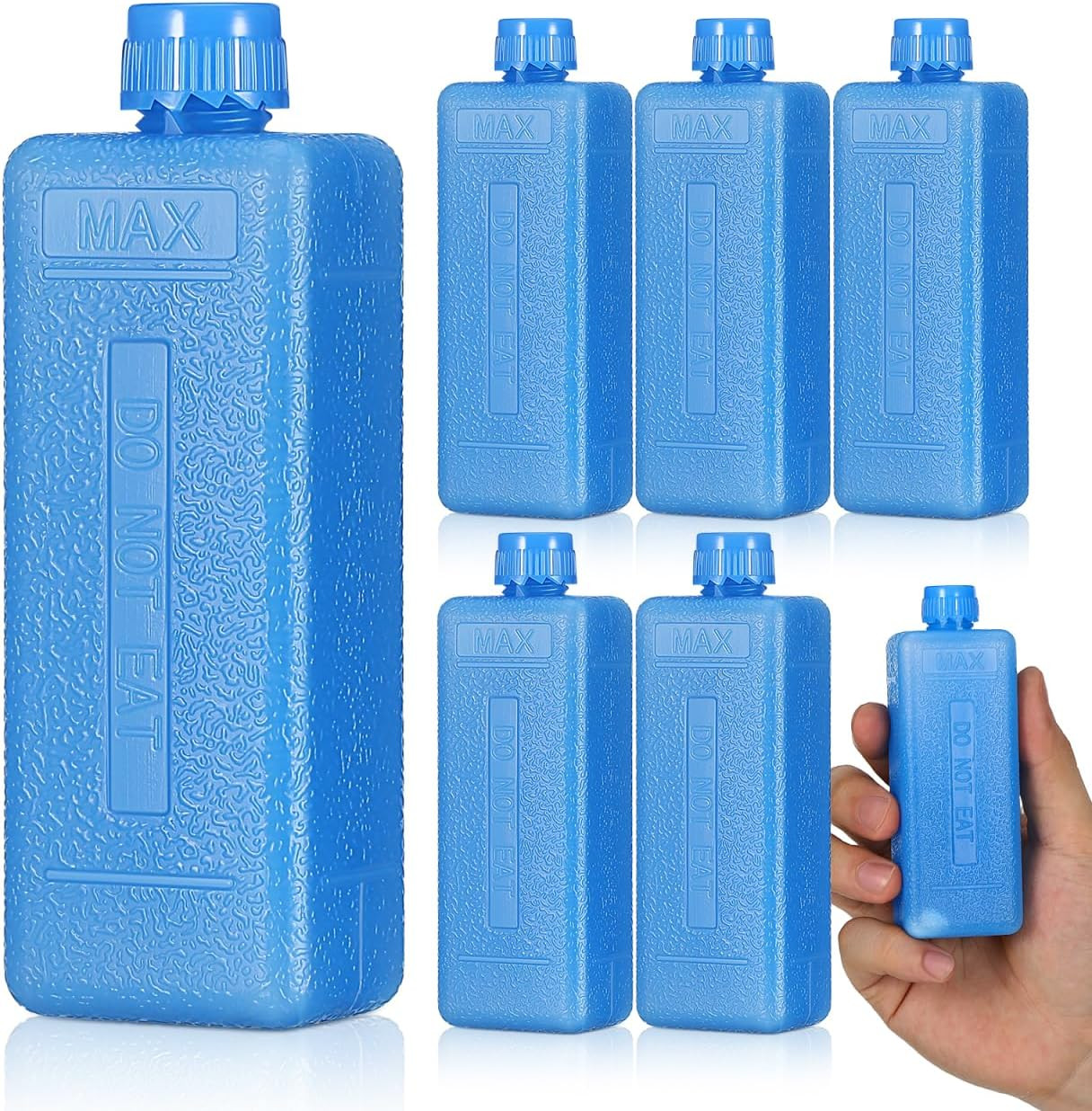 8Pcs Reusable Ice Packs for Air Conditioner: Cooler Freezer Packs Blocks for Lun