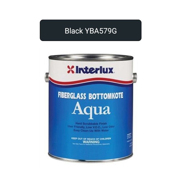 Interlux  Fiberglass Bottomkote Aqua Black 1 Quart YBA579Q