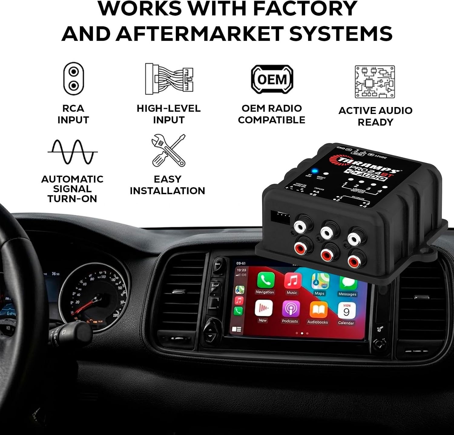 Taramps PRO 2.4BT + Audio Digital Audio Processor with Bluetooth Audio Player