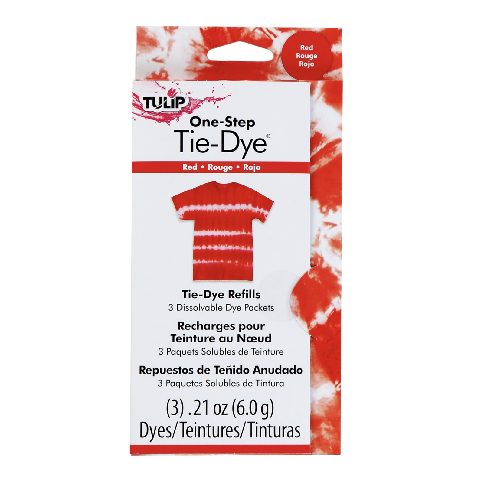 Tulip One Step Dye Refills Red Packets For Vibrant Fabric Dyeing 3 Pack