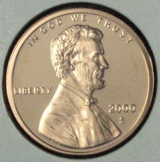 2000 S PROOF LINCOLN MEMORIAL CENT DCAM DEEP CAMEO UNCIRCULATED