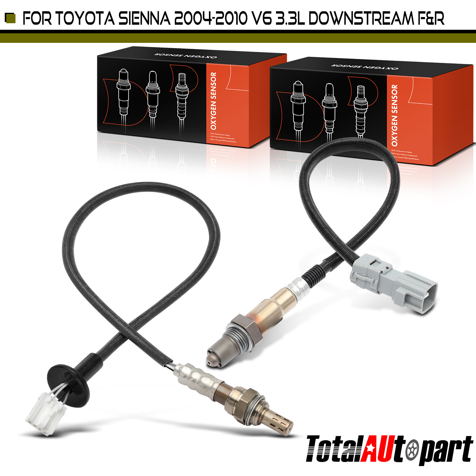 2x Oxygen Sensor for Toyota Sienna 2004-2010 3.3L 3.5L Downstream Front and Rear