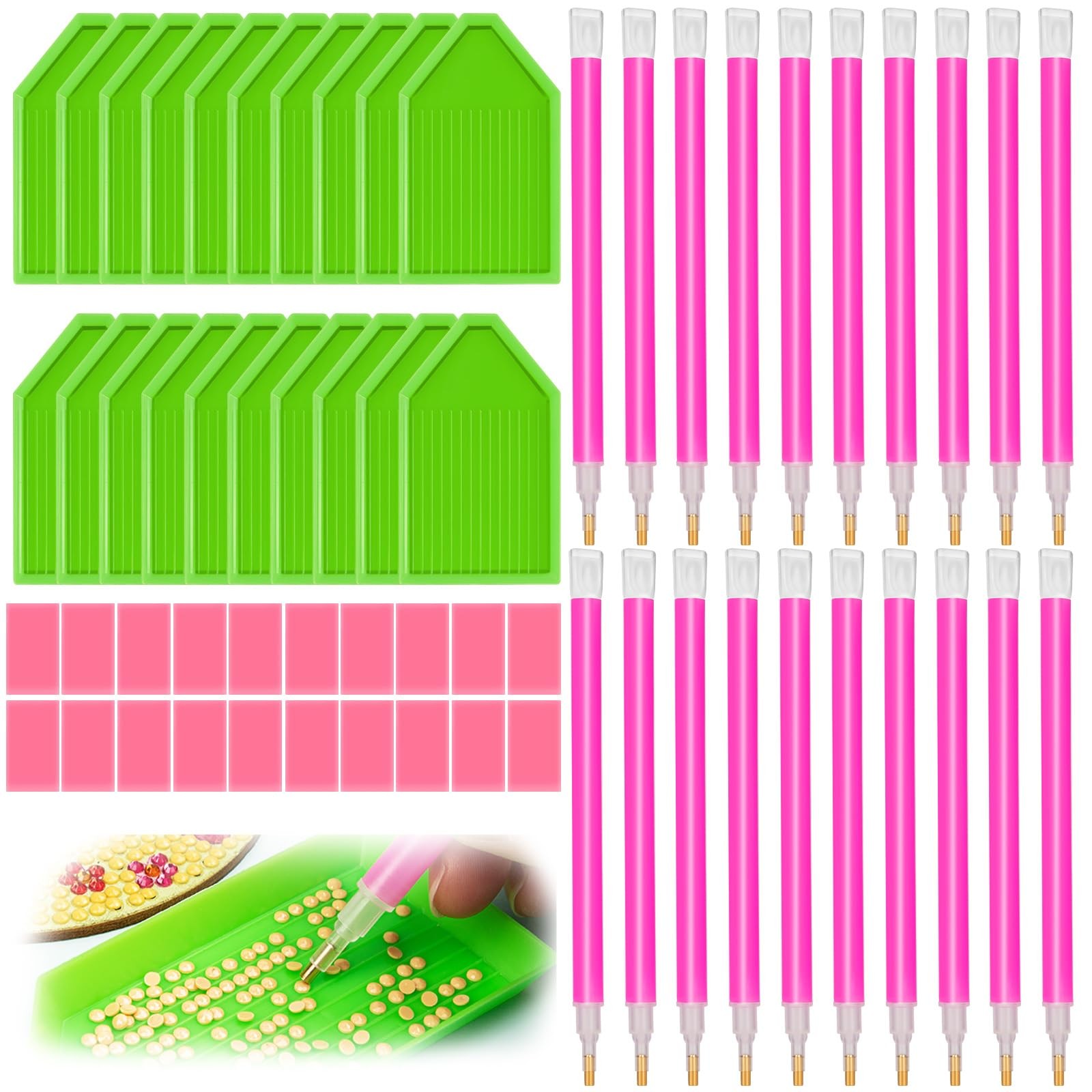 SYWHXY 30PCS Diamond Art Painting Tools 5D Wax 0.8x1.6 inches