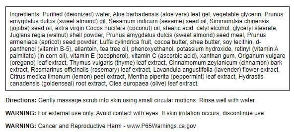 Swanson Tea Tree Oil Exfoliating Scrub Walnut Shell Apricot - Everyday Wellness