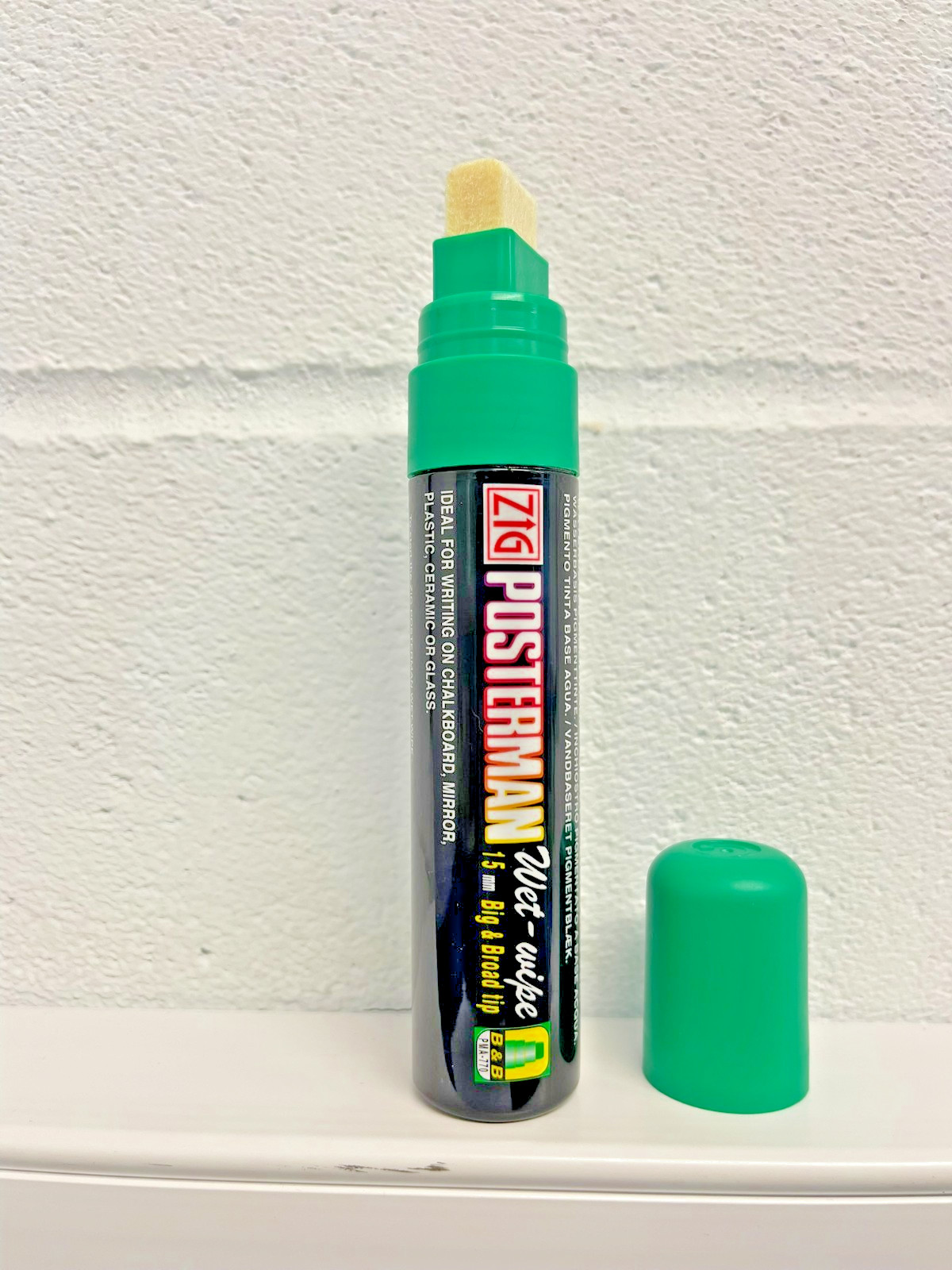 Kuretake ZIG Posterman Wet-Wipe PMA-770 Chalk Pen 15mm – Green