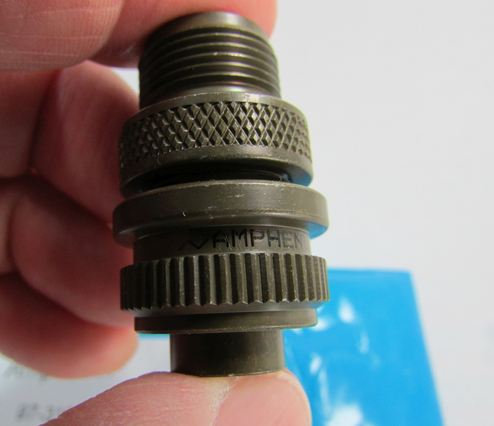Amphenol Military Style Aluminum Female Plug Circular Connector 2-Pin Solder Cup