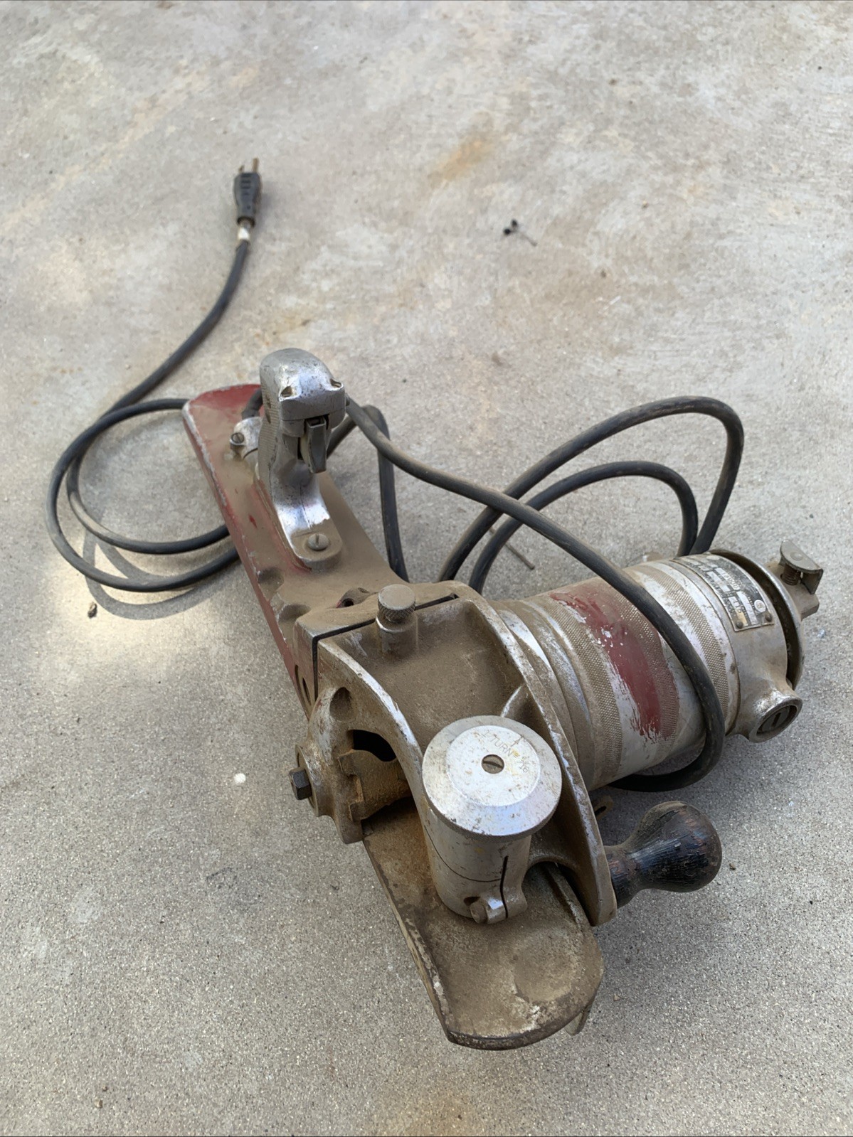 Vintage Electric Planer STANLEY Handyman Woodworking Tool Turns On