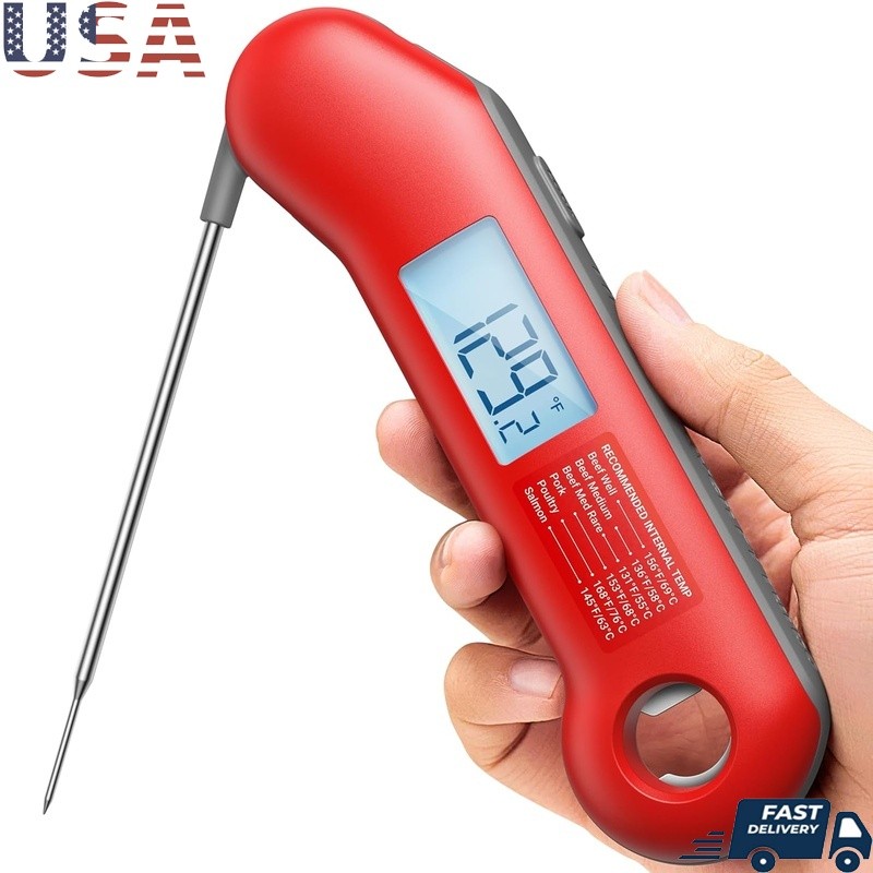 Digital Meat Thermometer Instant Read NIST Certified Waterproof BBQ Cooking Tool