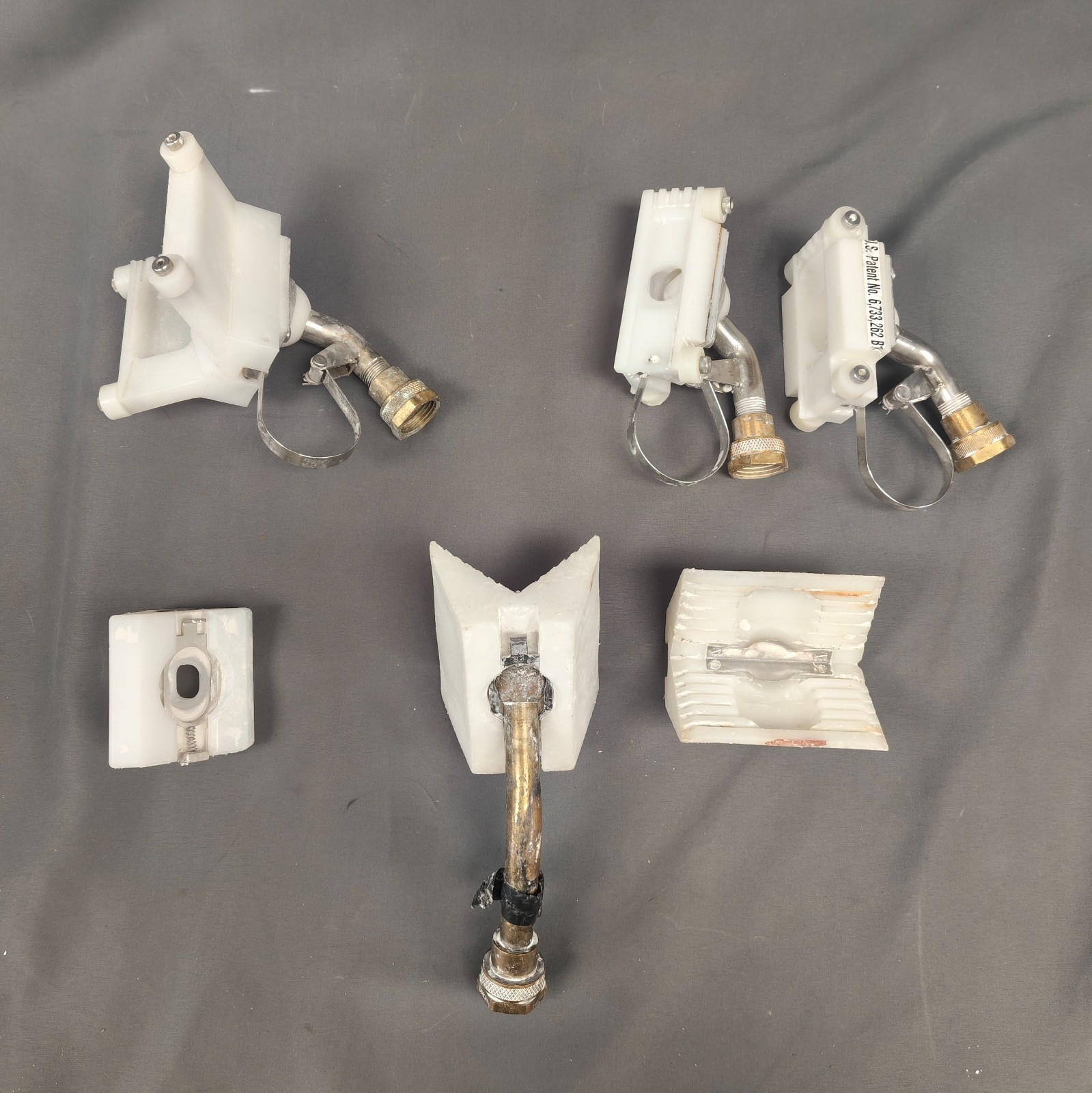 Lot of 6x Assorted Drywall Mud Flushing Head Attachments UNTESTED