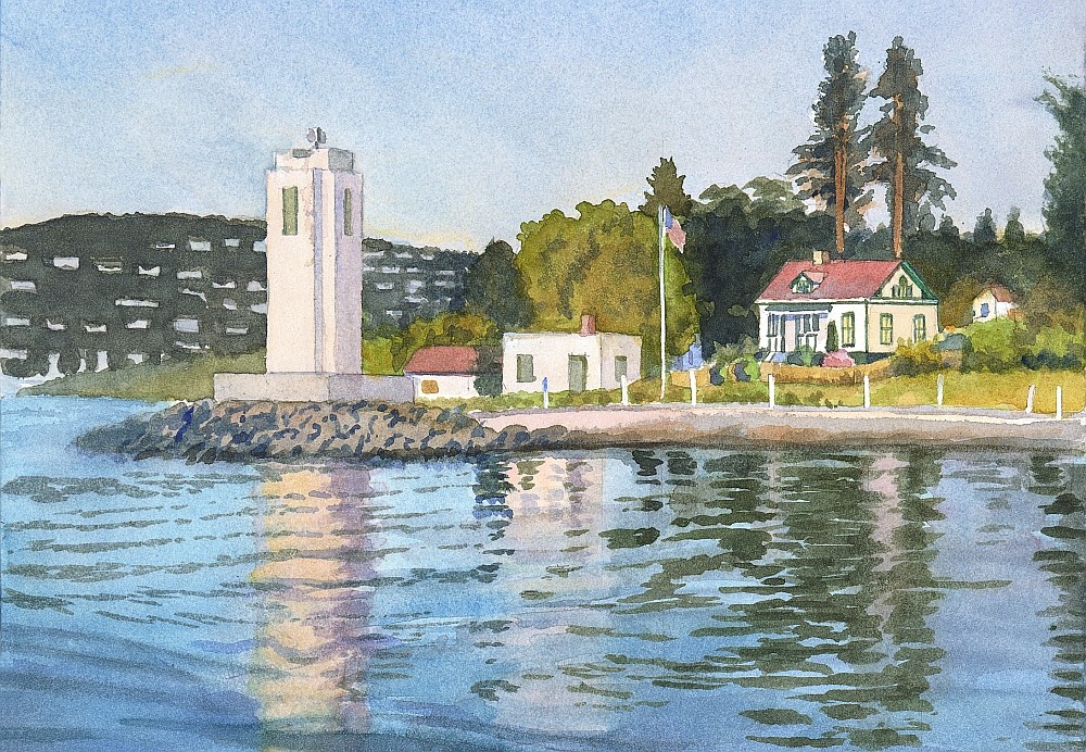 Browns Point Lighthouse Park, Tacoma Washington. Chris Oldham Art Notecards