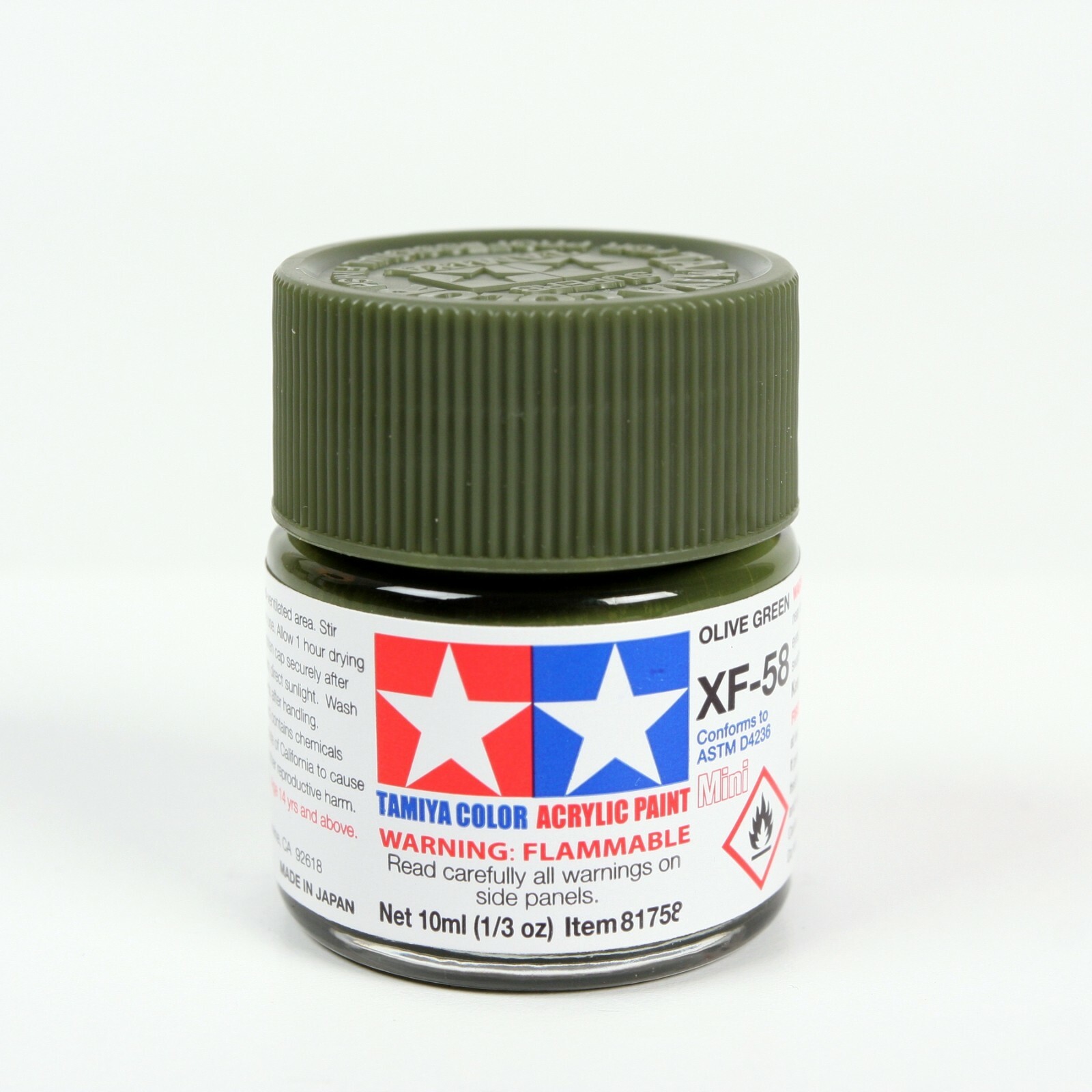 Tamiya USA Acrylic Mini XF58 Olive Green TAM81758