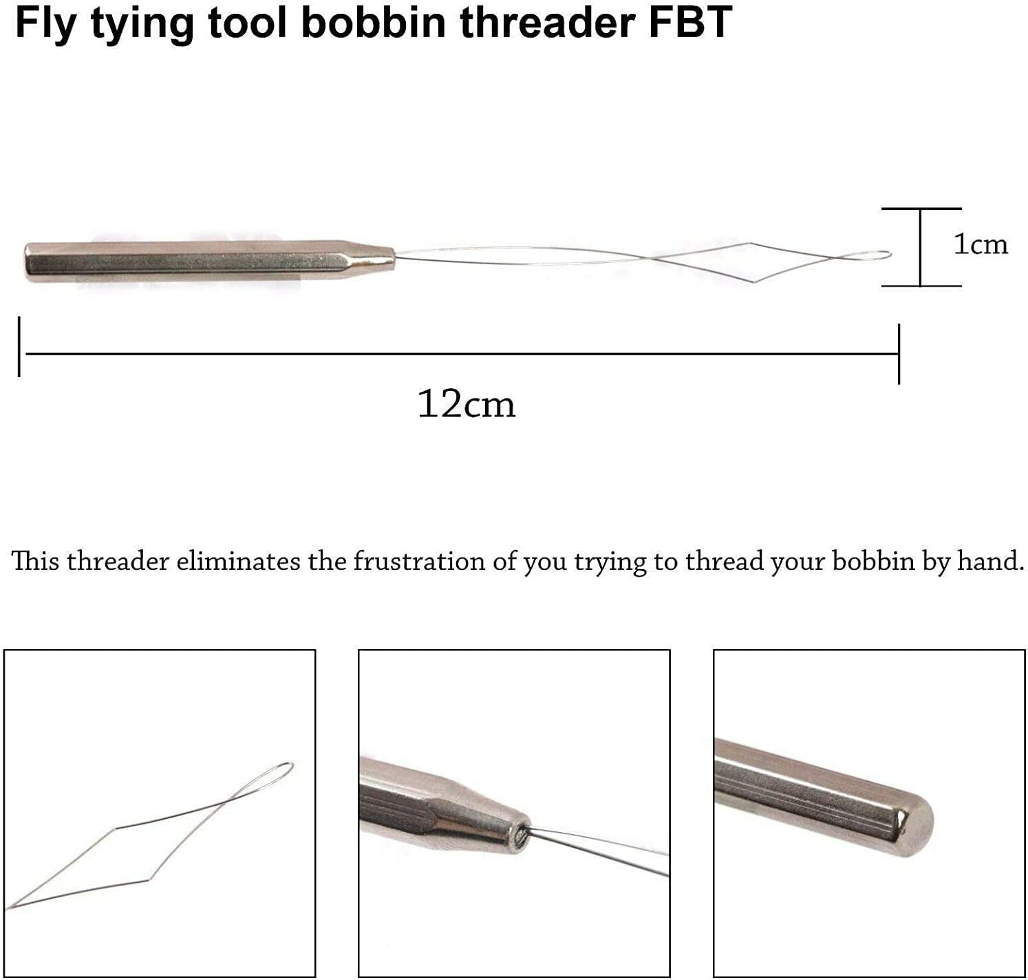 Fly Tying Tool Kit with Box Whip Finisher Dubbing Needle Bobbins