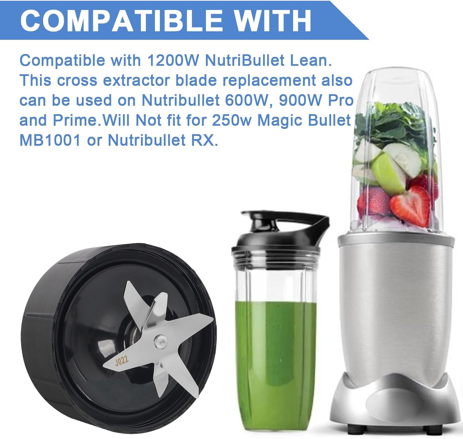 Pro Extractor Blade Compatible with Nutribullet Lean 1200W Blender, Replacement