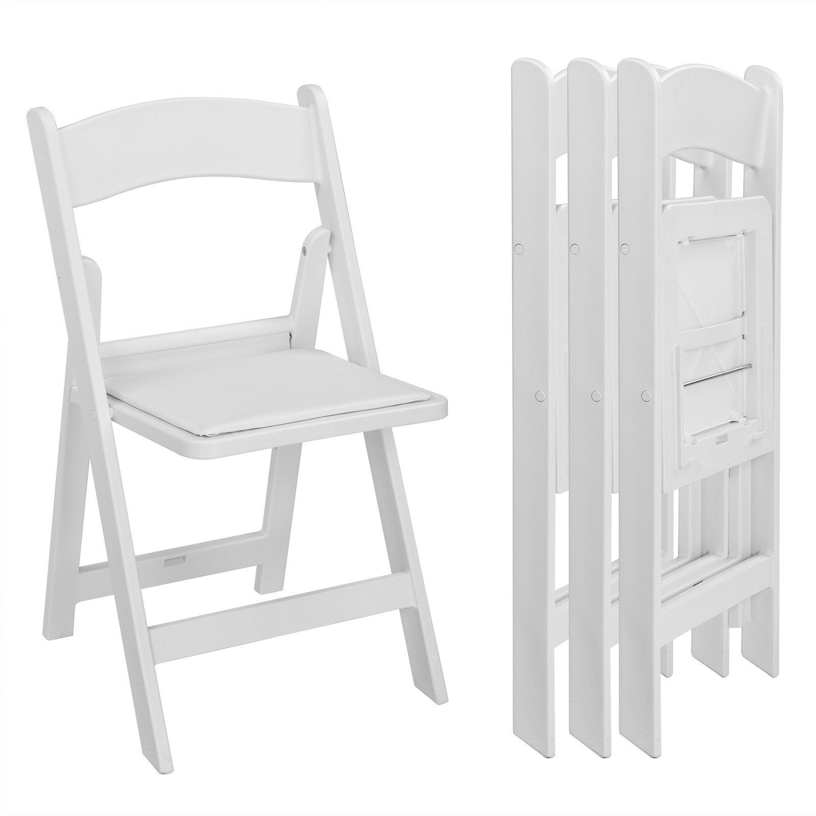 4 PACK Plastic Folding Comfortable Dining Chairs Event Wedding Party Camping