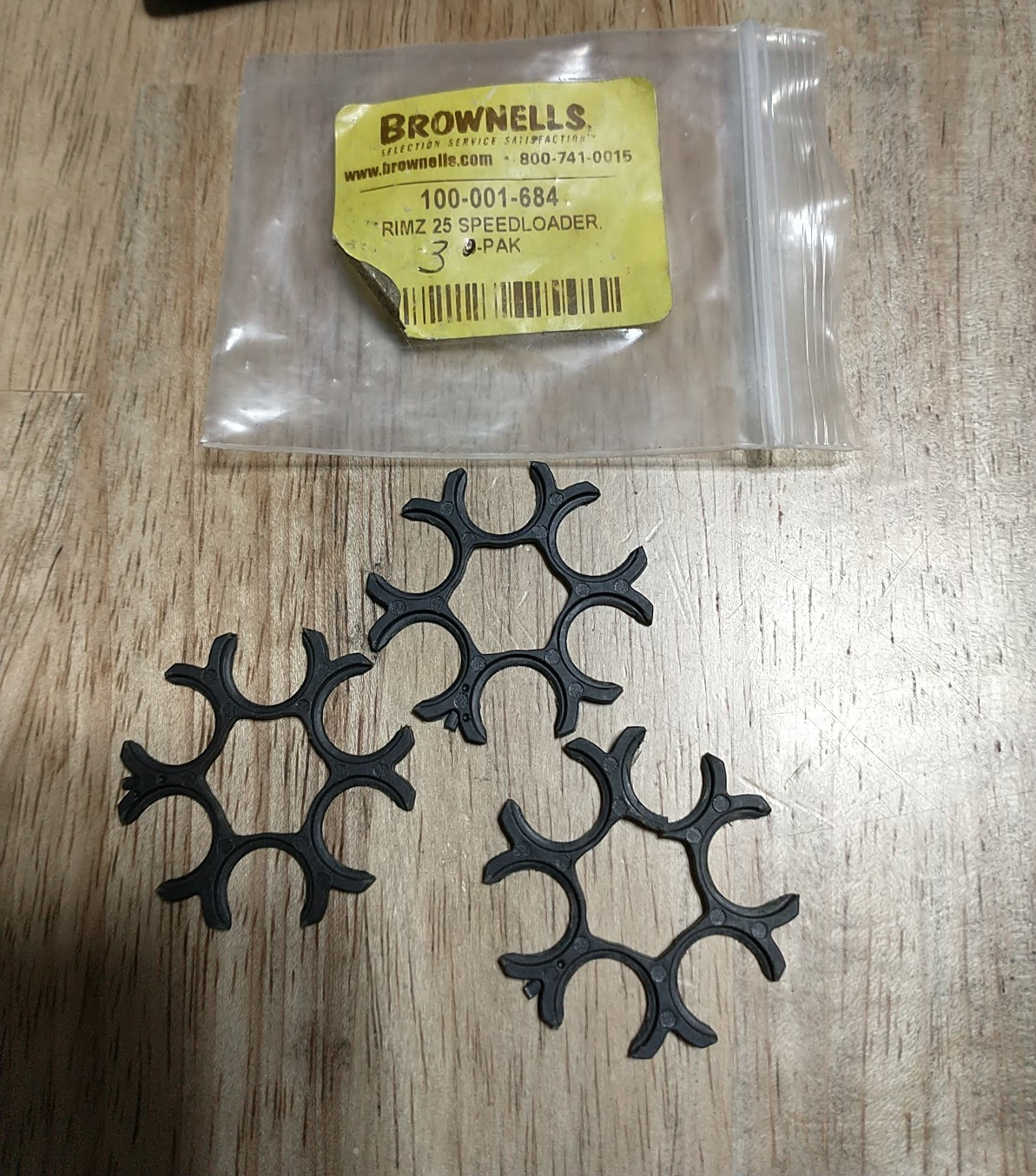 BROWNELLS RIMZ 25 SPEEDLOADER 3 PACK REVOLVER GUN PARTS