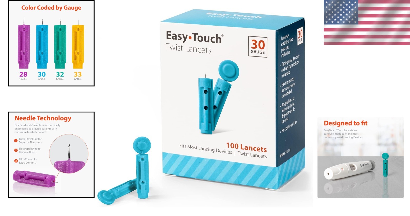 Twist Lancets 30G (100 Count) - Comfort & Precision for Secure Diabetes Testing