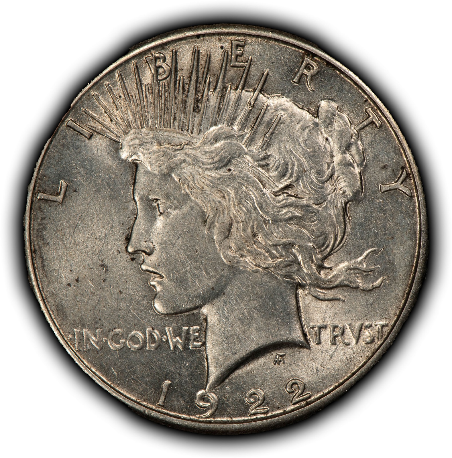 1922-S $1 Silver Peace Dollar - Luster - Semi Key Date - SKU-D7527