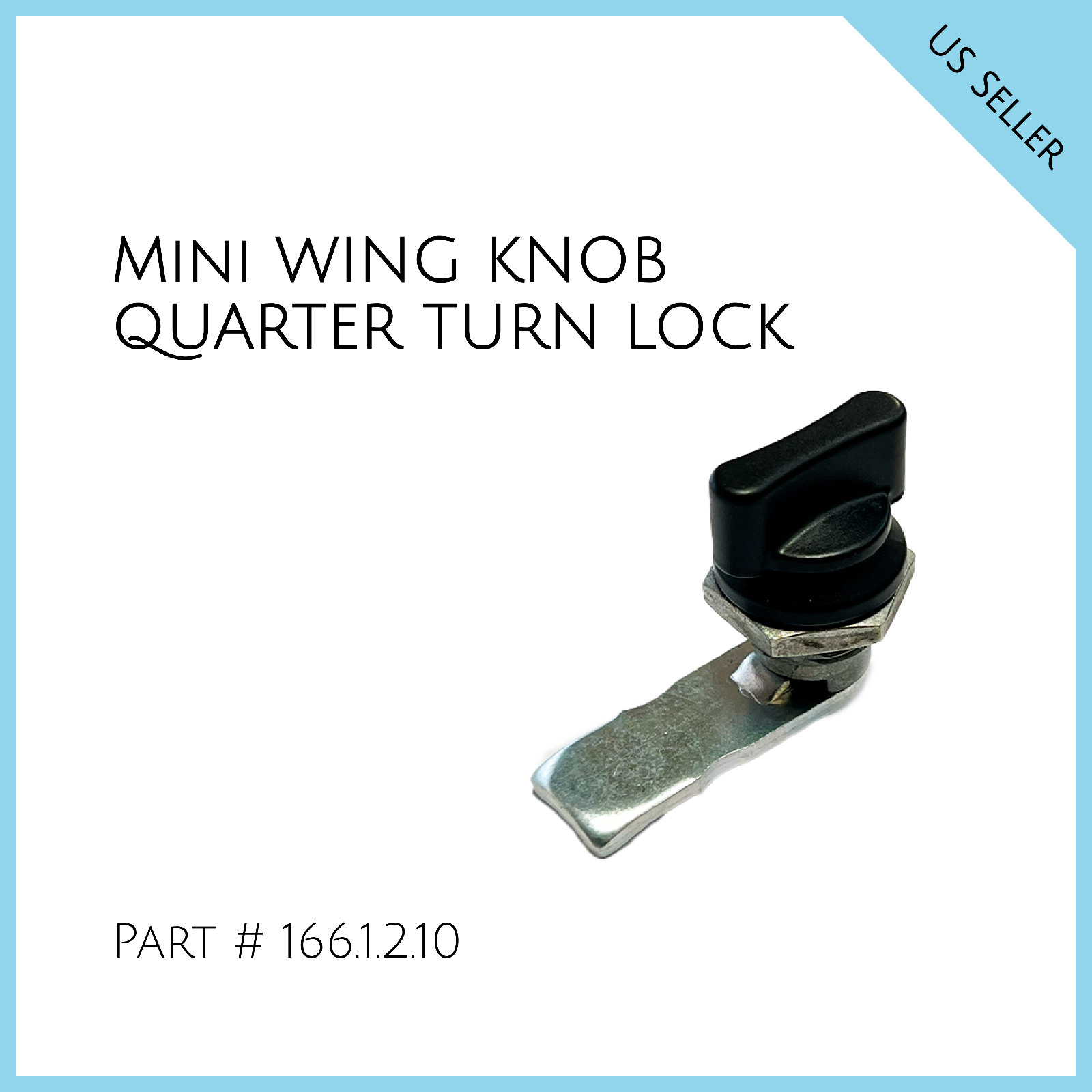 Mini Quarter Turn Cam Lock Wing Knob Part # 166.1.2.10