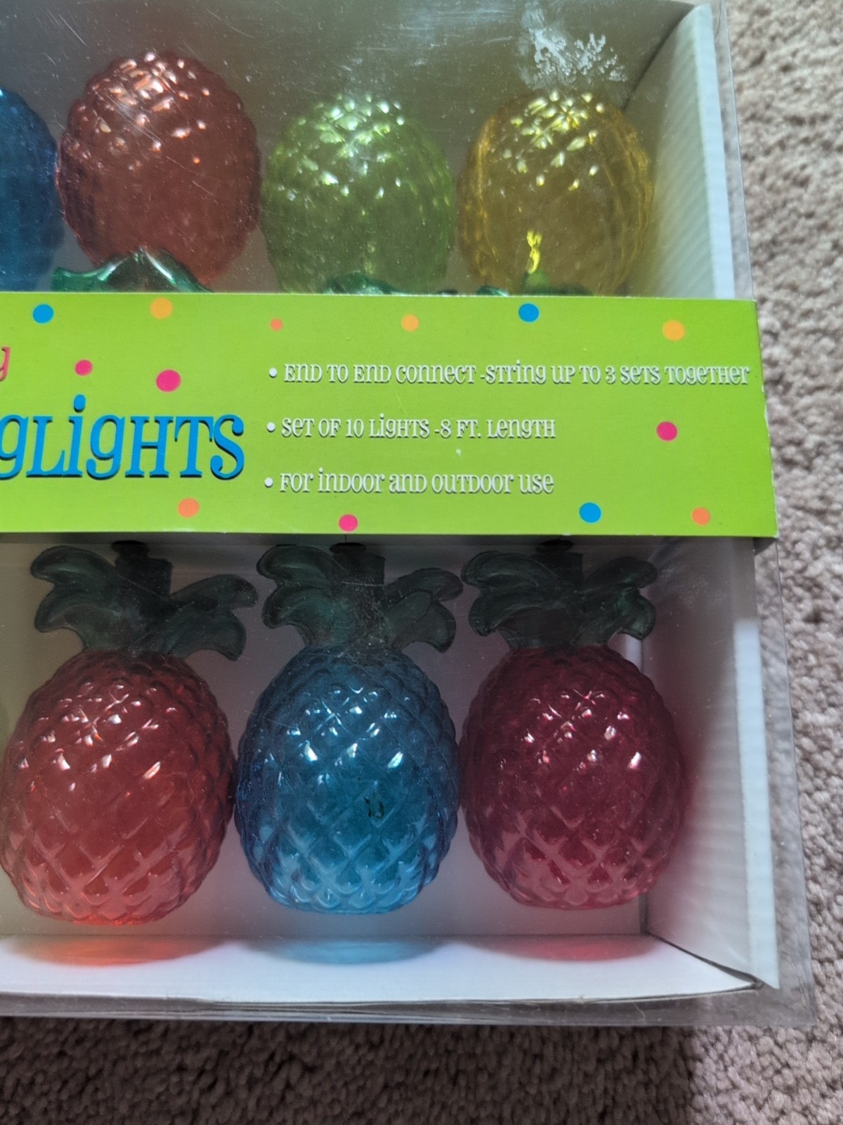 Tropical Fantasy Pineapple String Lights New Free Ship