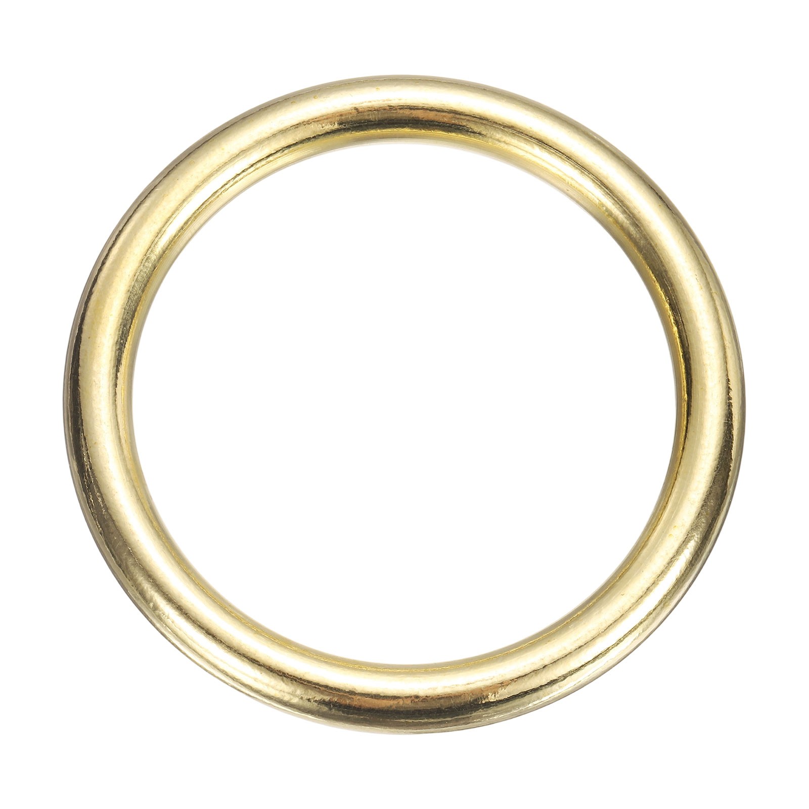 H59 Brass O Ring, 2.36" OD. 1.89"T Seamless Welded Circle Loop, Gold Tone