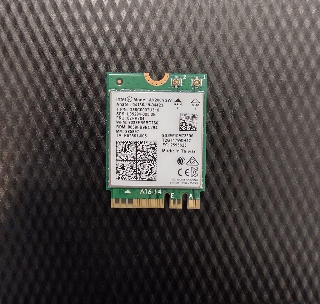 Intel AX200NGW Wireless Card 802.11AX Wifi WLAN L35284-005 02HK704
