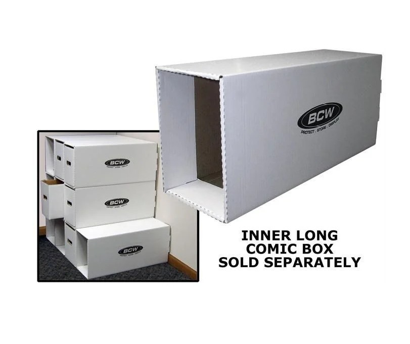 2x BCW Long Comic Book Storage Box House - Stores Long Comic Boxes SOLD SEP