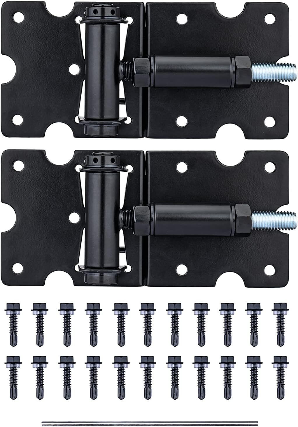 Self Closing Gate Hinges, Heavy Duty for Vinyl/Wood/Metal Fence, Pack of 2, with