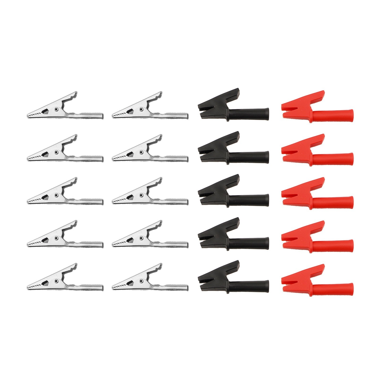 10PCS Fully Insulated Crocodile Clips for Electrical Testing and Jumpers