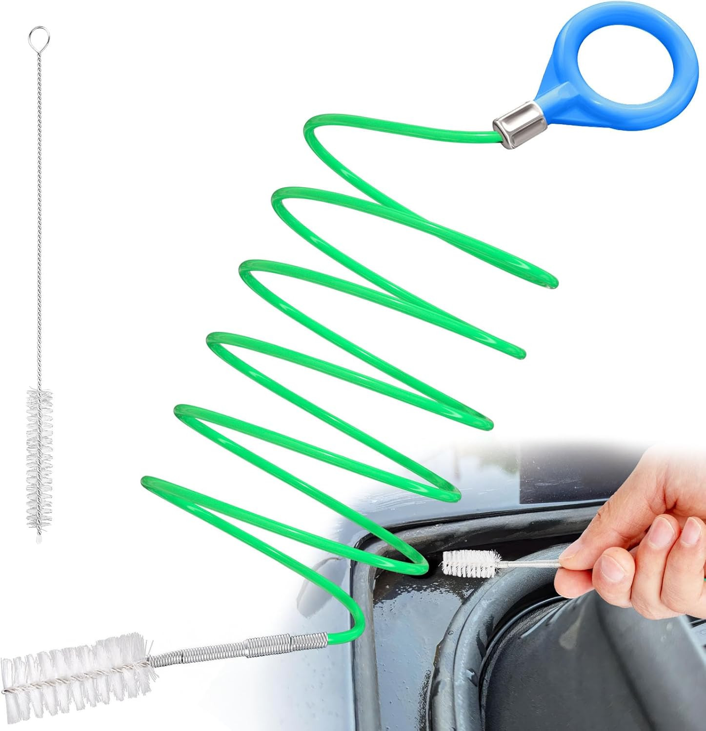 Auto Sunroof Cleaning Tool, 78 Inch Long Flexible Pipe Brush, Tube Cleaner Brush
