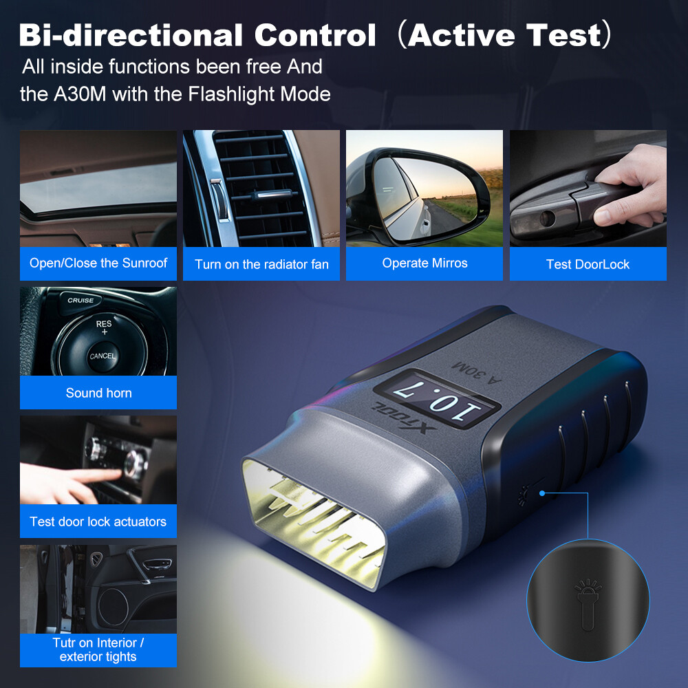 XTOOL A30 A30D A30M Auto Wireless Bidirectional Full System Diagnostic Scanner
