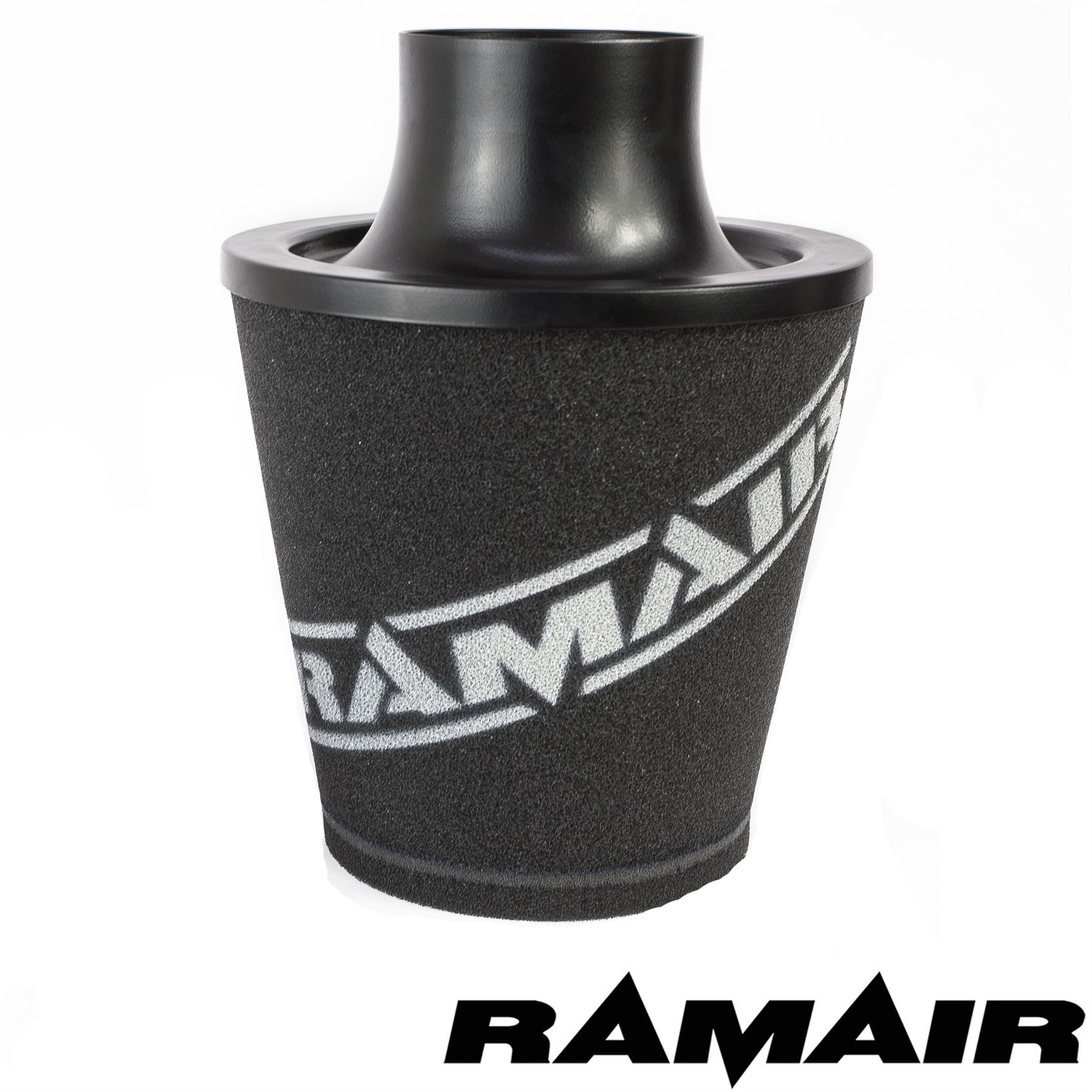 Ramair Black Medium Aluminium Induction Air Filter Universal 80Mm Od Neck