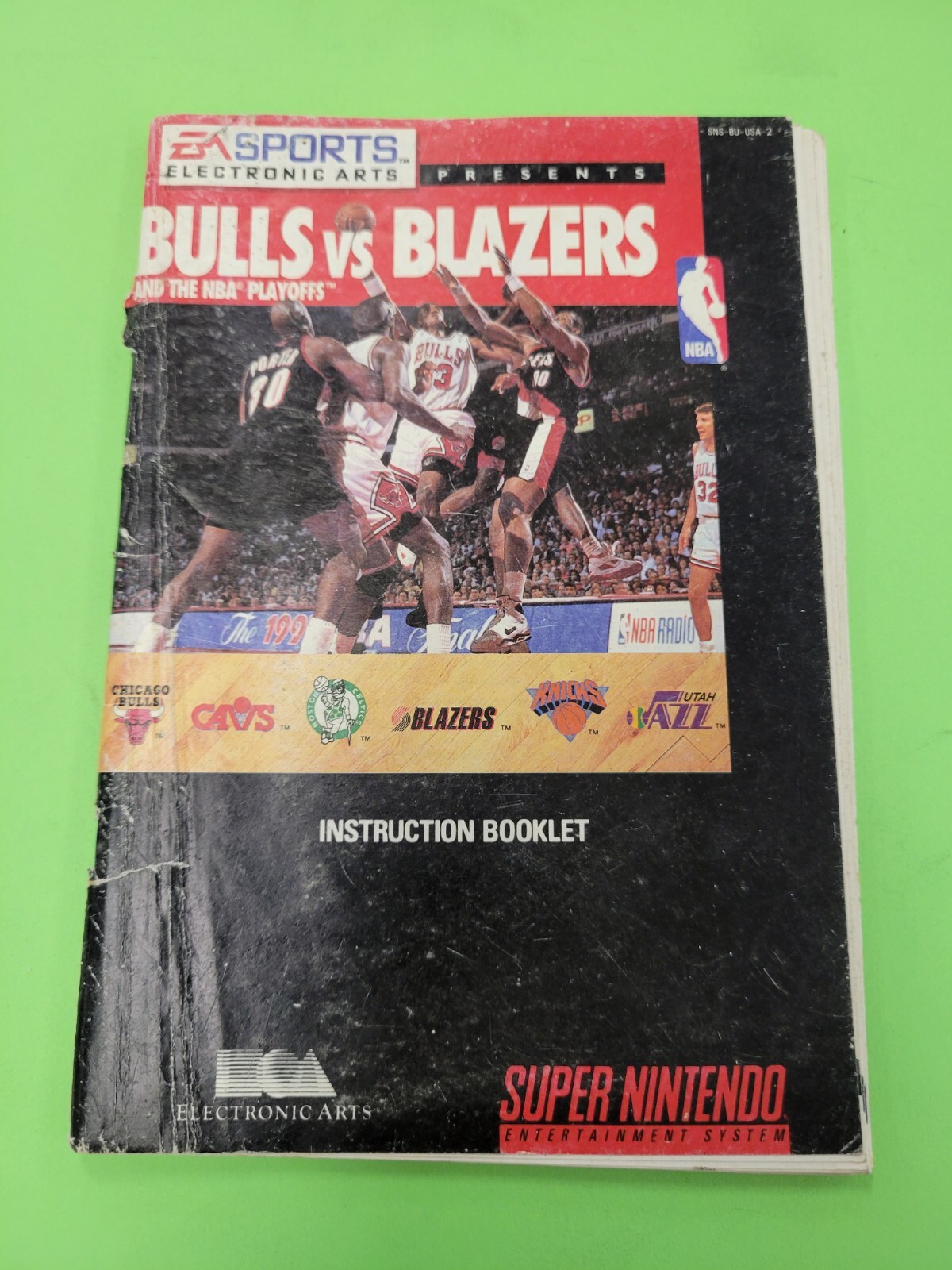 Super Nintendo Bulls vs Blazers Replacement Instruction Booklet Only