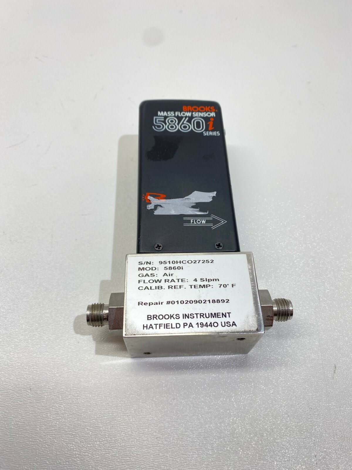 Brooks Instruments 5860I Mass Flow Sensor with Warranty