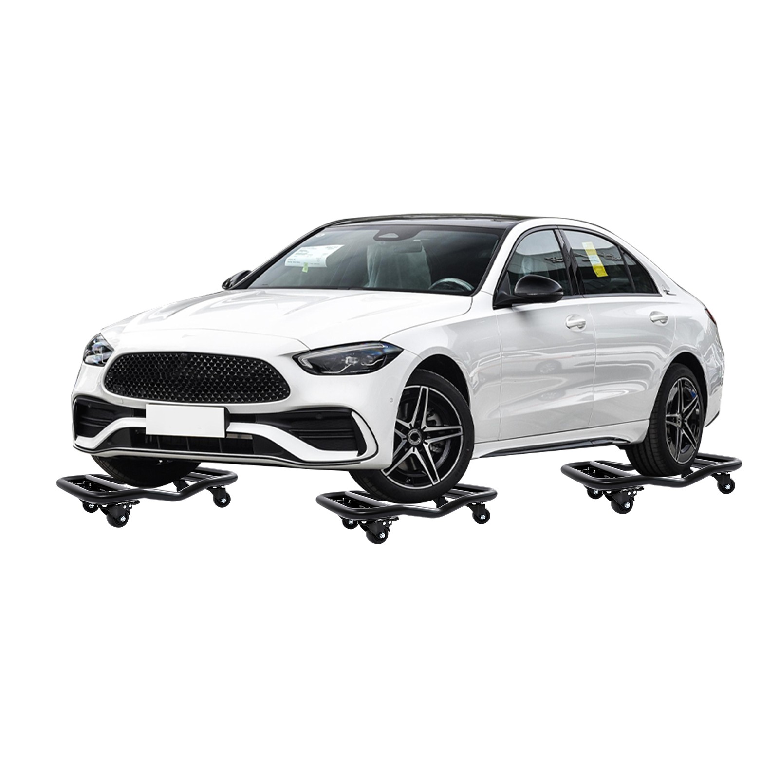 Portable Tyre Trolley, Wheel Dolly Vehicle Tyre Skates, 4 PCS Car Dollies