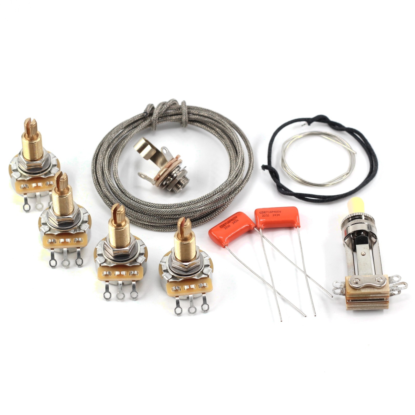 The Art of Tone Les Paul® Wiring Kit - CTS 525k Long Shaft + .022uF Orange Drops