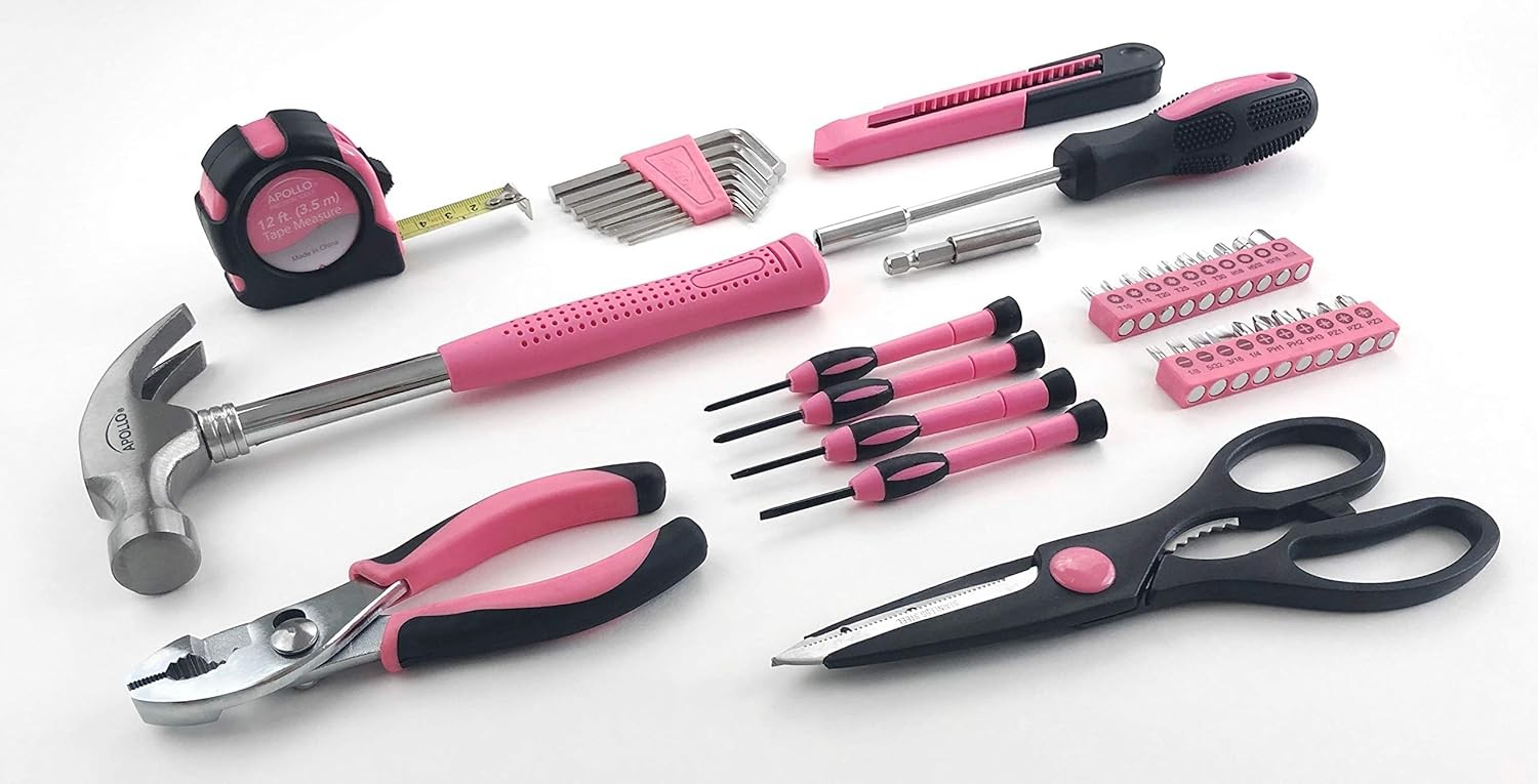 Apollo Tools Original 39 Piece General Household Tool Set in Toolbox Storage Cas