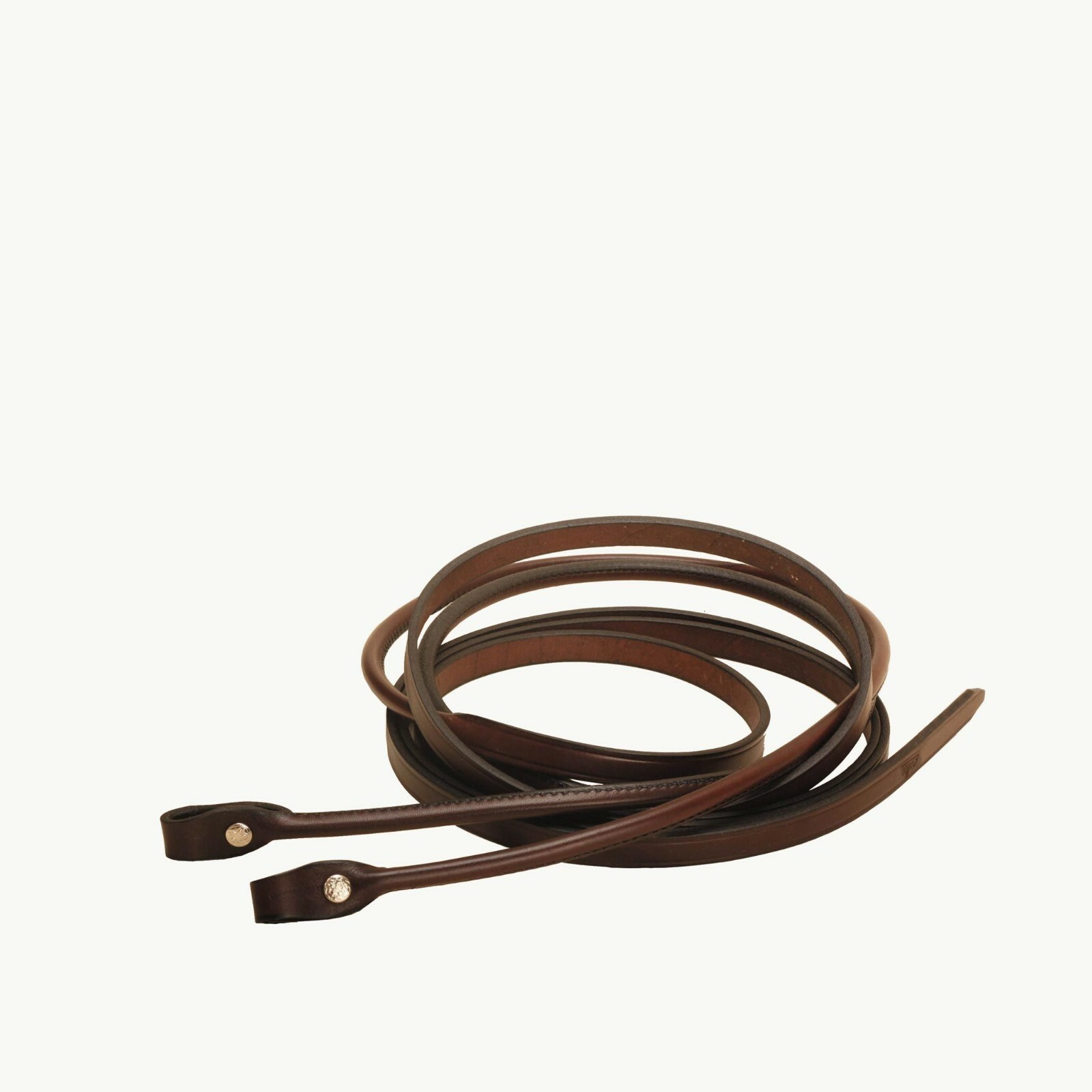 Western Brown Rolled  Leather Split Reins with chicago Screw 96" Long :