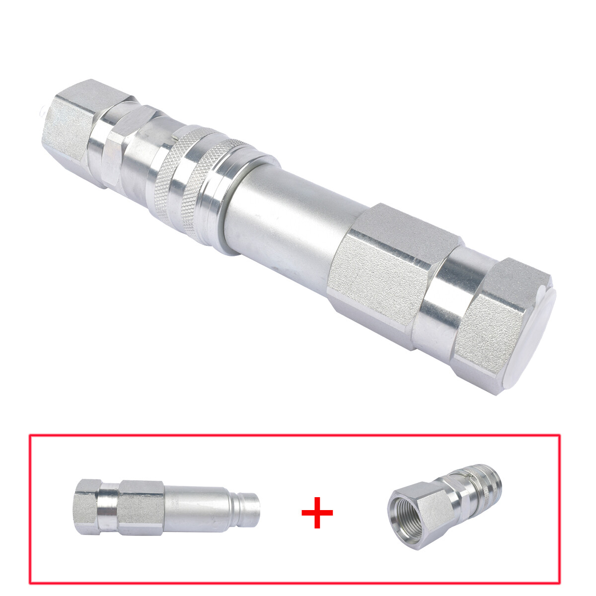 Male & Female Flat Face Coupler for Bobcat Backhoe Loader Excavator 7246790EF