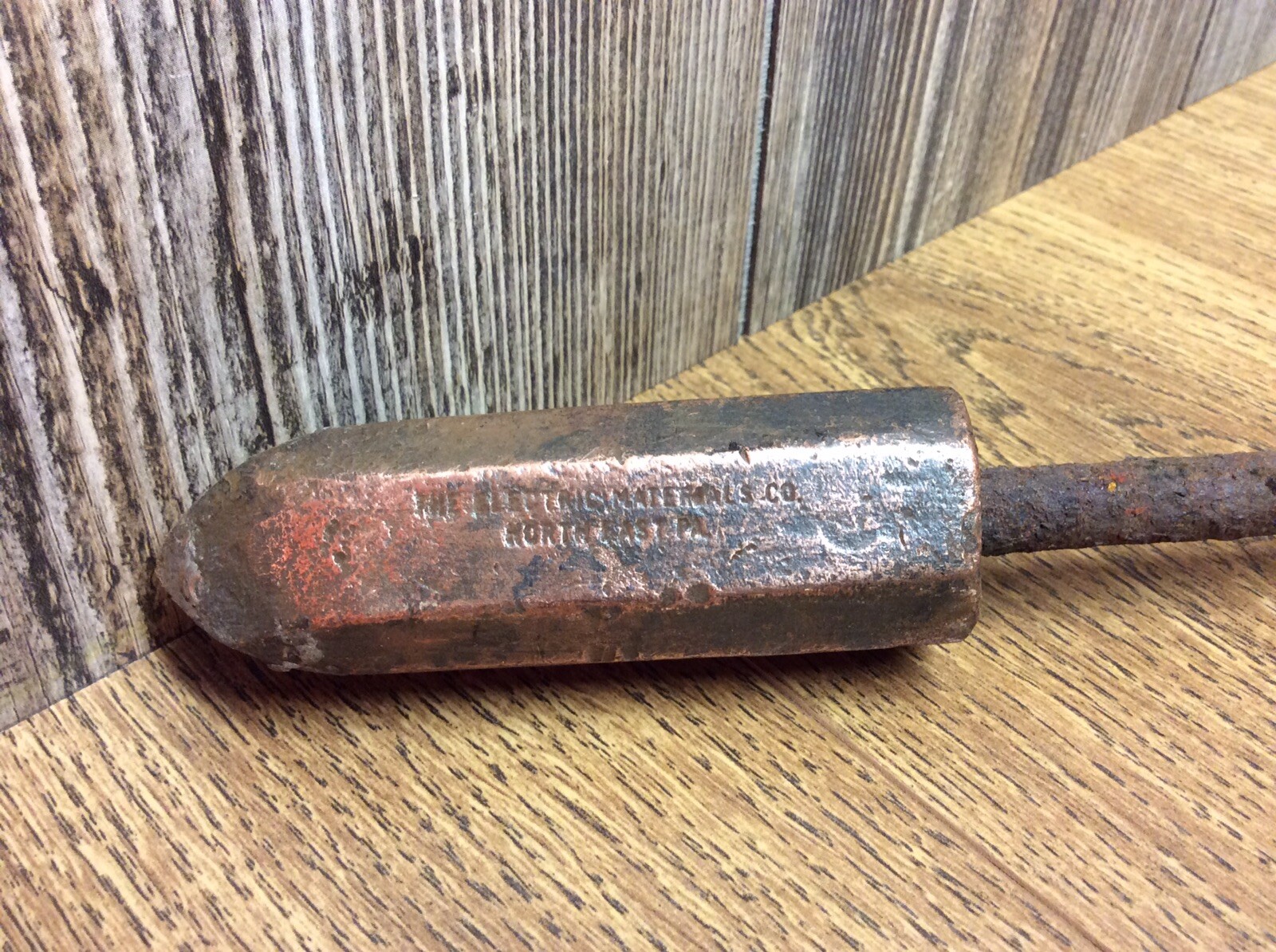 Antique Electric Materials Co. Soldering Iron Huge Copper Head E3