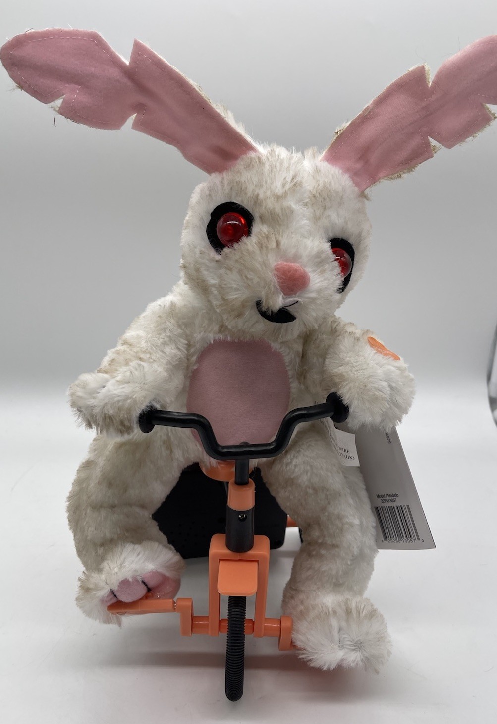 Halloween Animated Rabbit Bunny Tricycle Home Accents 12" WORKS