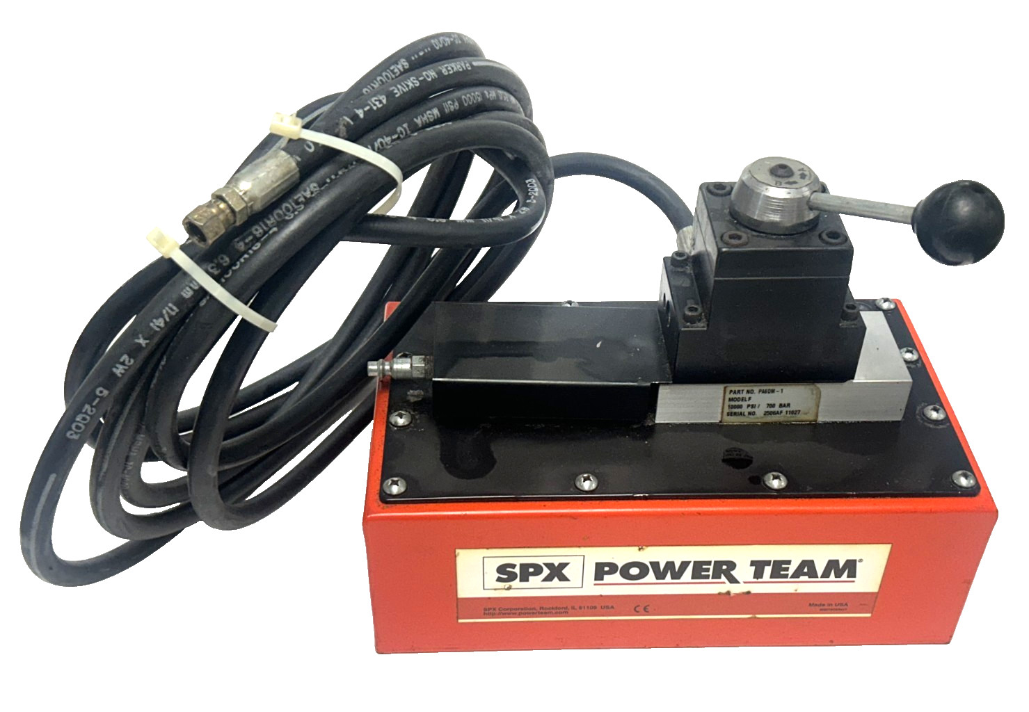 SPX POWER TEAM AIR HYDRAULIC PUMP PA6DM-1 2506AF11027 10000 PSI