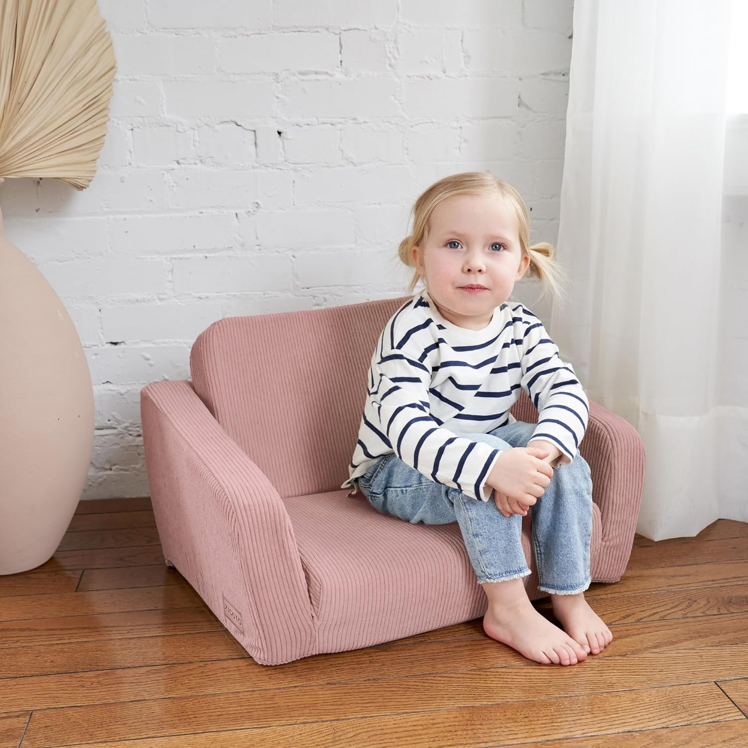 ZICOTO Comfy Kids Chair for Toddler - Stylish 2 in 1 Lounger Made of Memory Foam