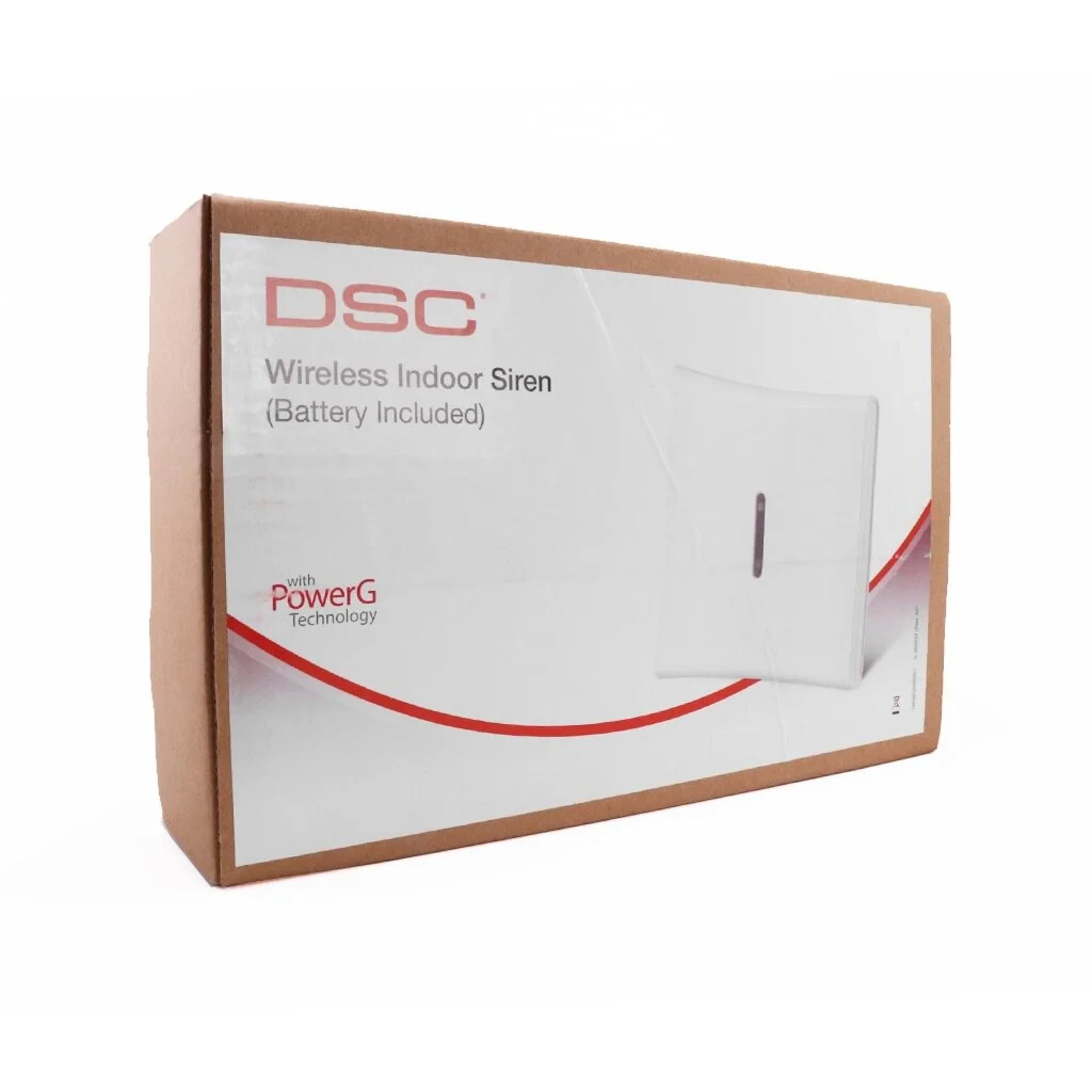 DSC PowerG PG9901 Wireless Indoor Siren with Strobe Light (Battery Included Low)