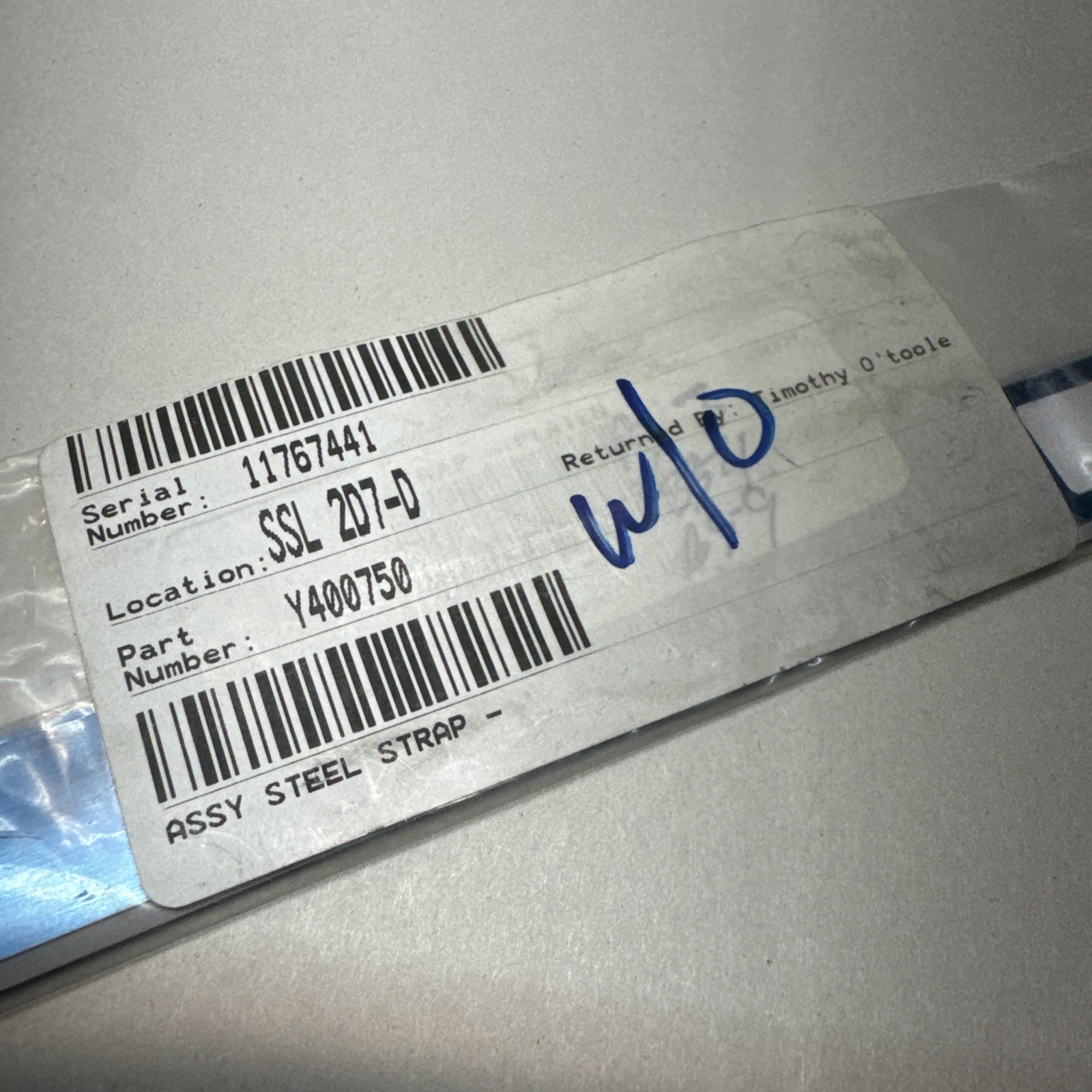 Sure-Feed Bluecrest Inserter Feeder Y400750 Assy Steel Strap Platen NEW OEM PART
