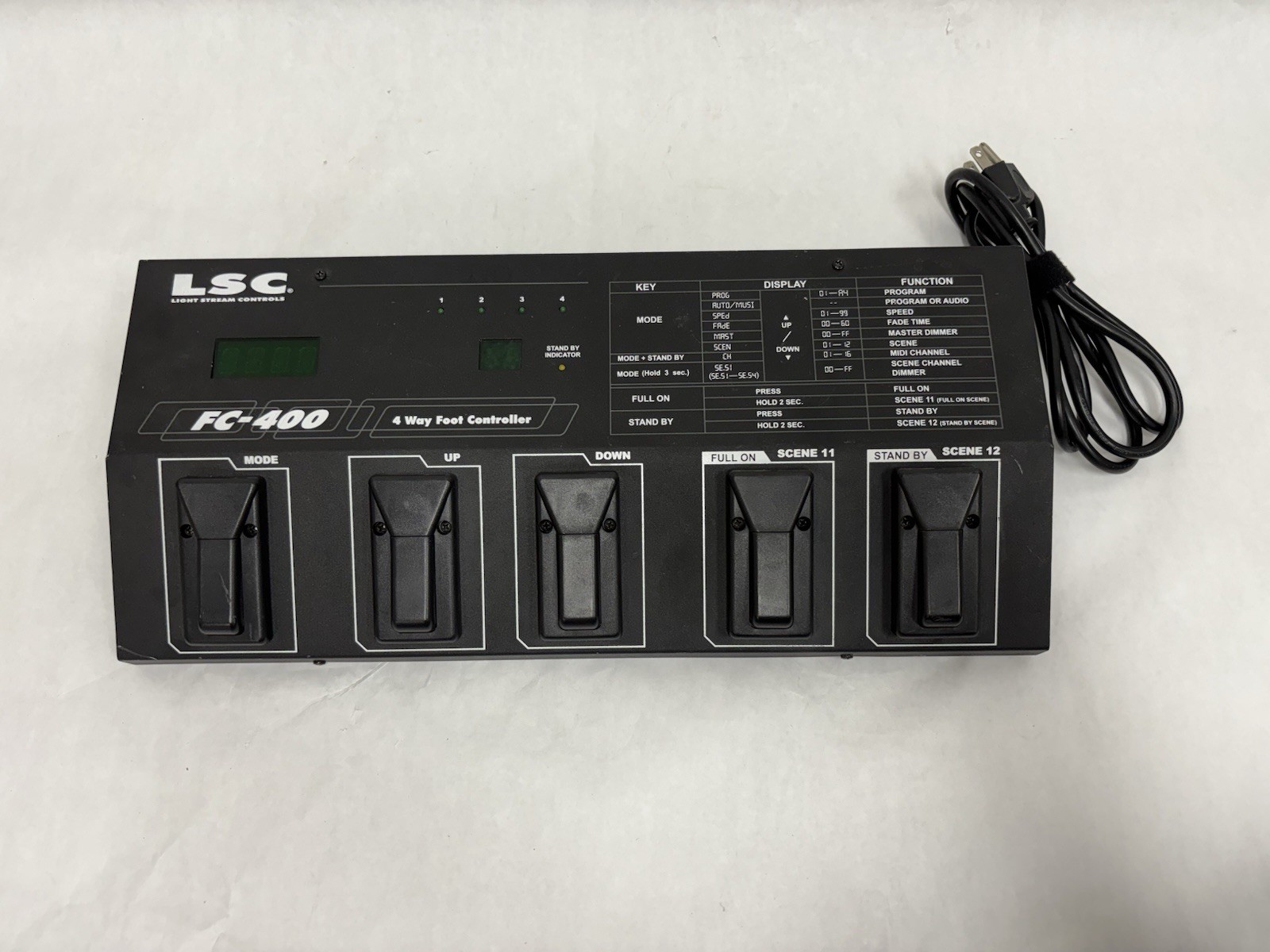 LSC FC-400 4 Way Foot Controller 4 Channel Foot Control