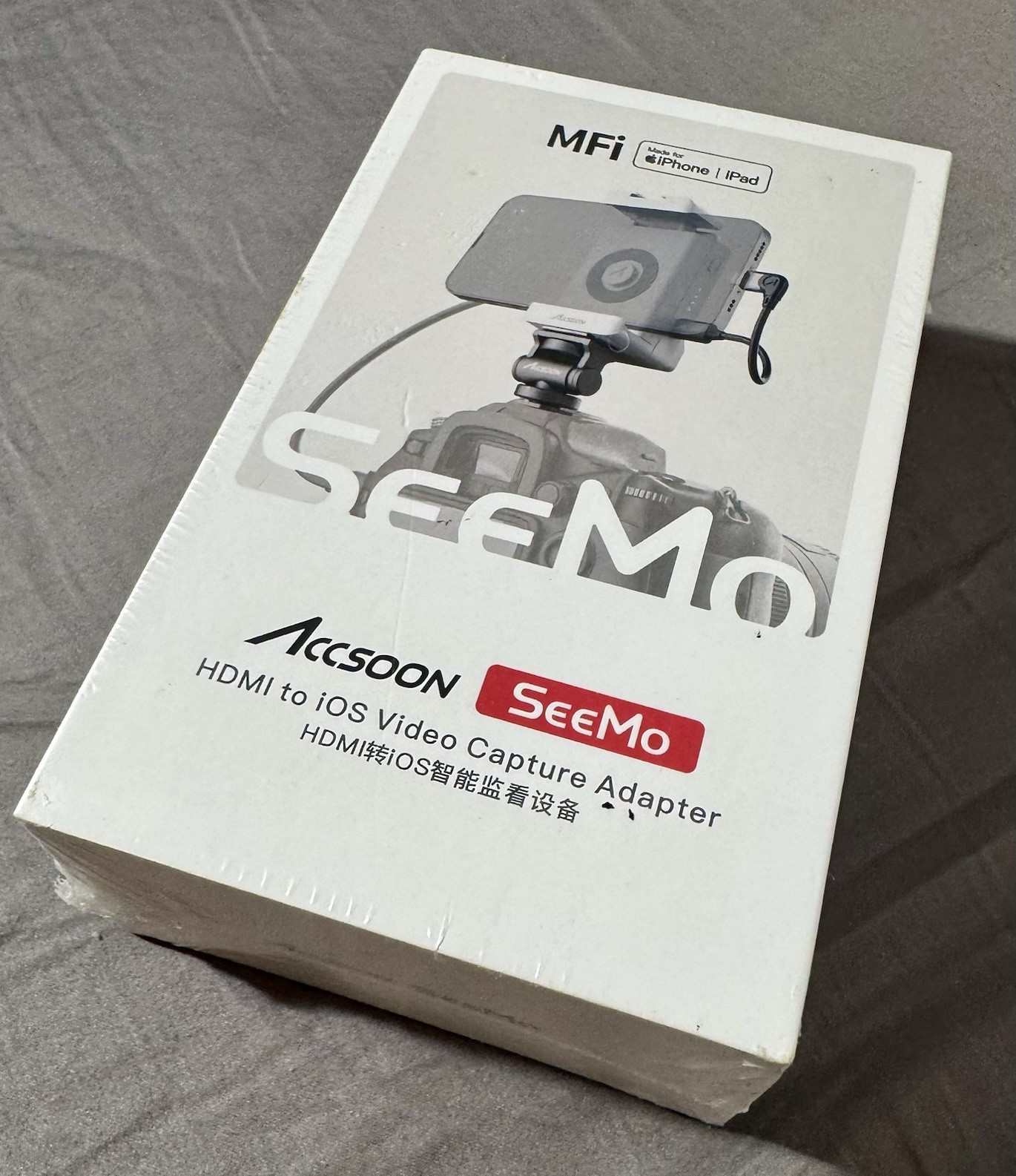 Accsoon SeeMo UIT02 HDMI-A to iPhone/iPad Video Capture Adapter MFi Record
