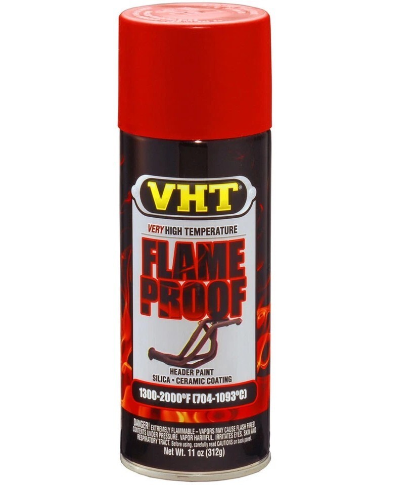 VHT SP109 High Temperature Flame Proof FLAT RED Header Spray Paint - 11oz